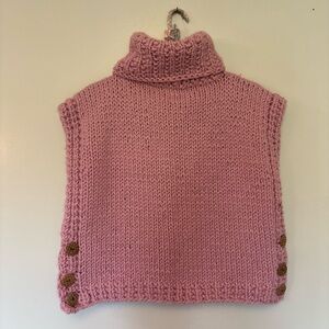 Hand Knit Button Side Vest